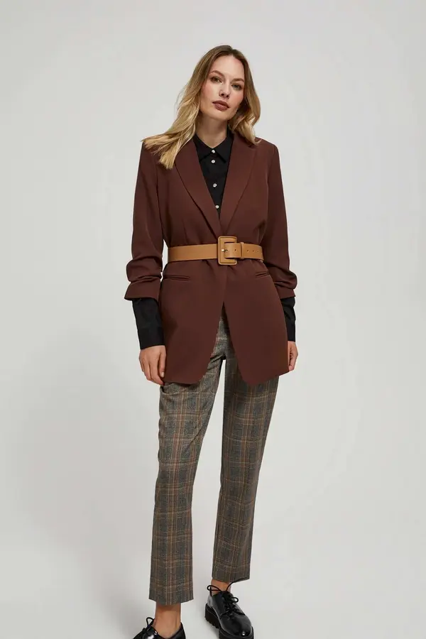 Marisse Marisse Wide Dark Beige Belt