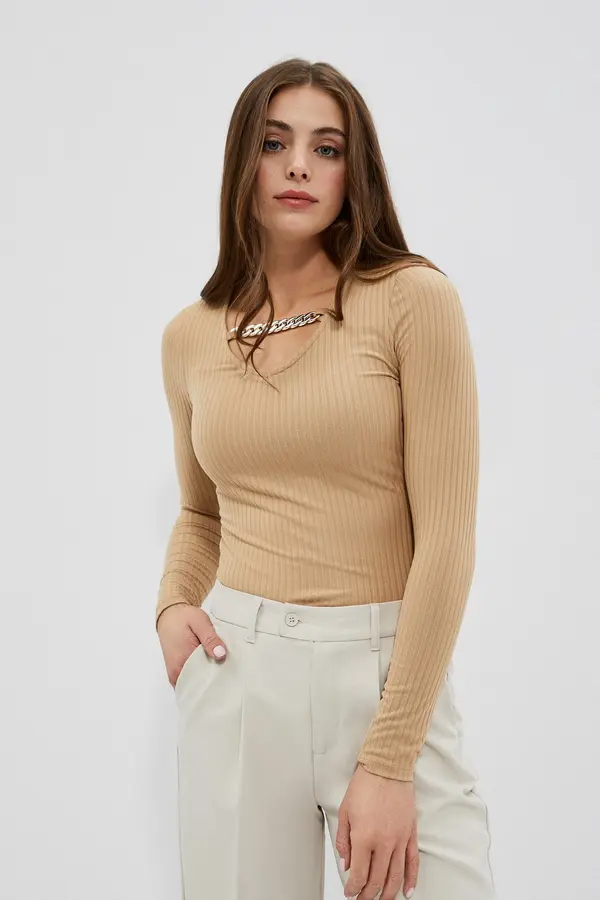 Marisse Marisse Women's Blouse L-Ts-4055 D.Beige