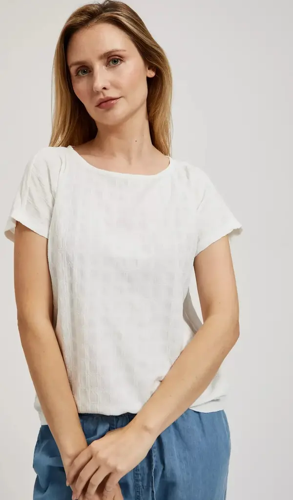 Marisse Marisse Women's Blouse L-Ts-4311 Off White