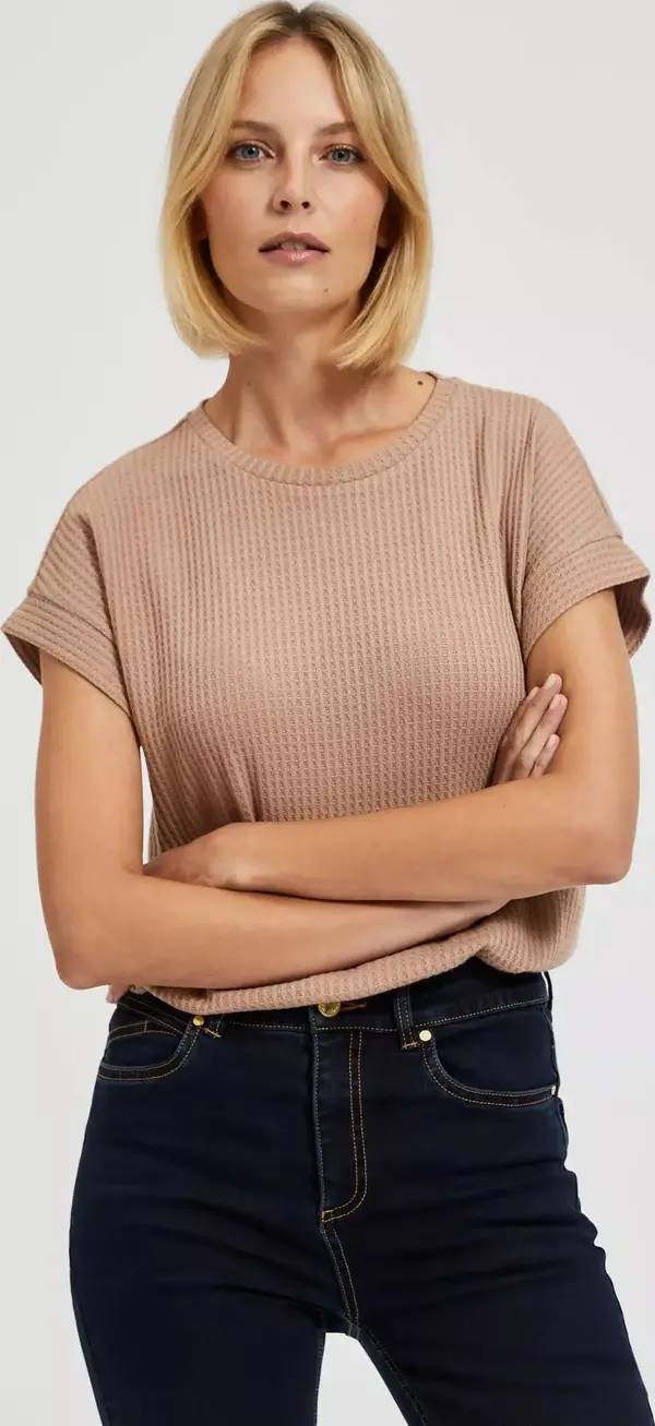 Marisse Marisse Women's Blouse L-Ts-4315 Coffee