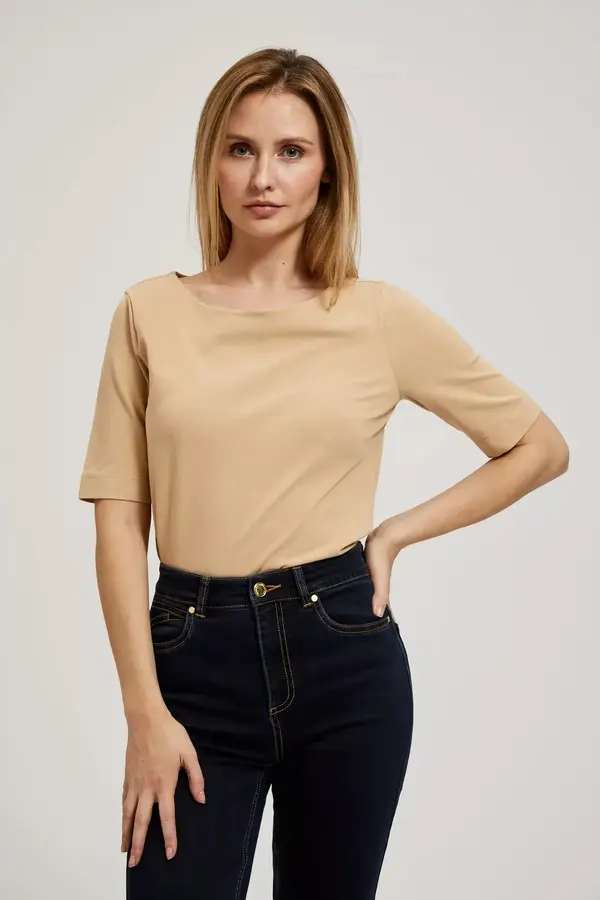 Marisse Marisse Women's Blouse L-Ts-4319 Beige