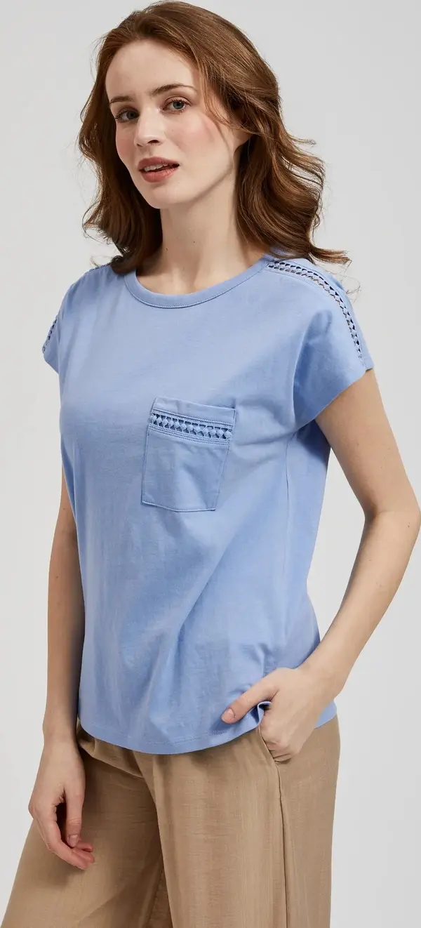 Marisse Marisse Women's Blouse L-Ts-4352 L.Blue