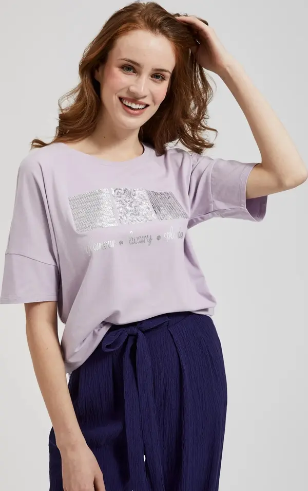 Marisse Marisse Women's Blouse L-Ts-4362 L.Violet