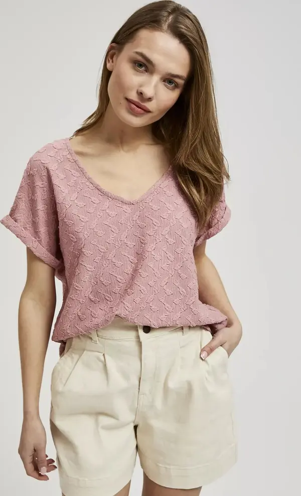 Marisse Marisse Women's Blouse L-Ts-4367 Dusty Pink