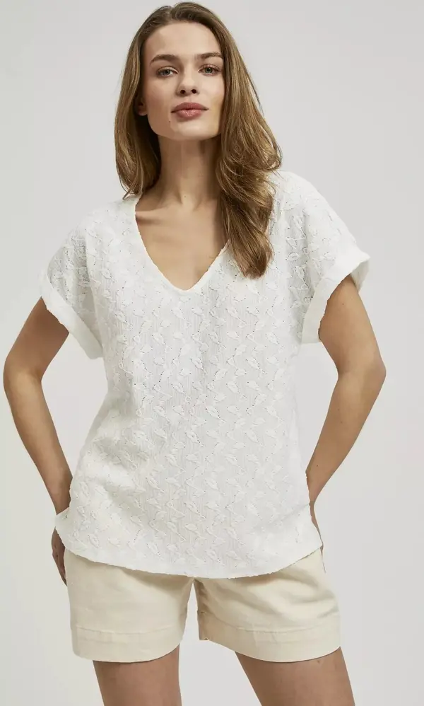 Marisse Marisse Women's Blouse L-Ts-4367 Off White