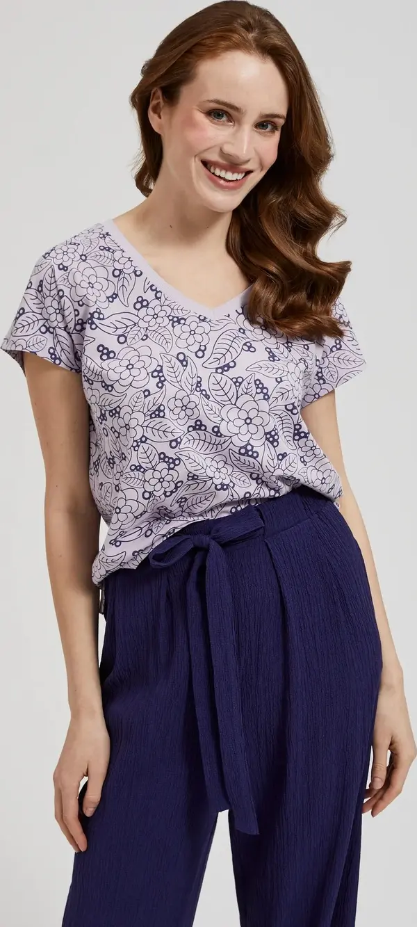 Marisse Marisse Women's Blouse L-Ts-4371 L.Violet