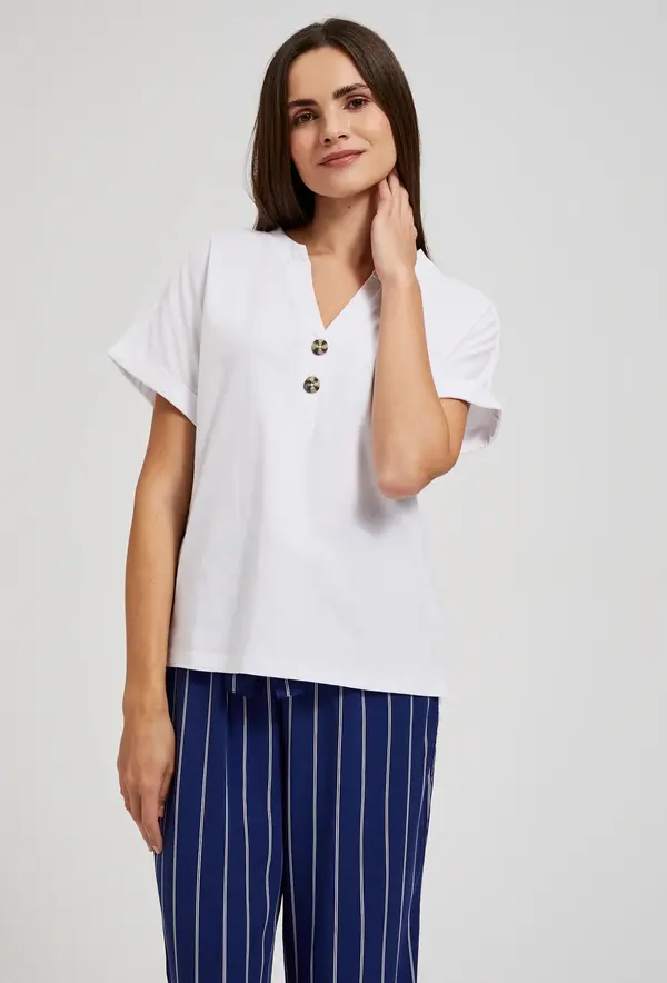 Marisse Marisse Women's Blouse L-Ts-4414 White