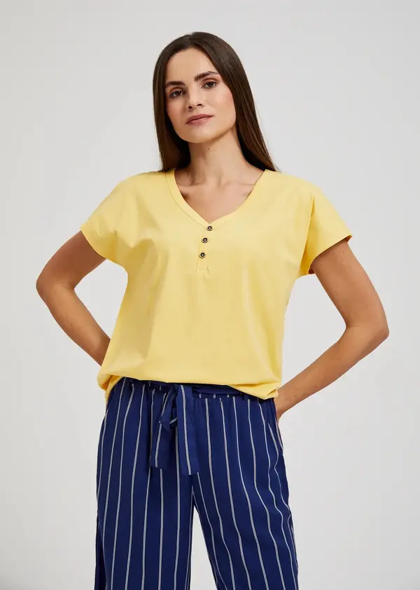 Marisse Marisse Women's Blouse L-Ts-4416 Yellow
