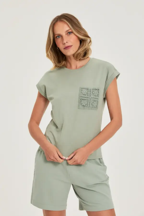 Marisse Marisse Women's Blouse L-Ts-4975 Olive