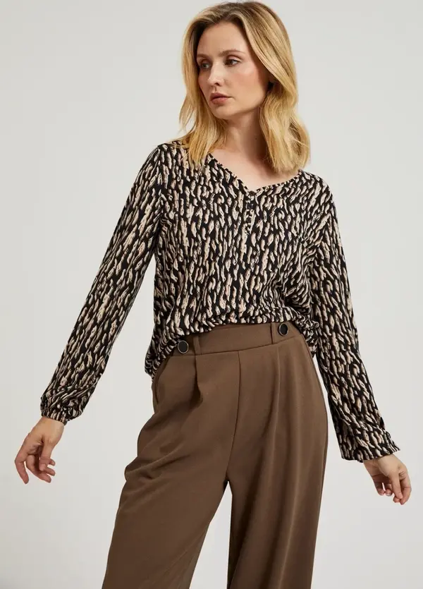 Marisse Marisse Women's Blouse Z-Ts-4510 Brown