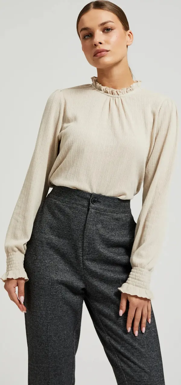 Marisse Marisse Women's Blouse Z-Ts-4515 L.Beige