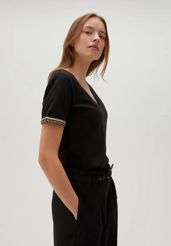 Marisse Marisse Women's Blouse Z-Ts-4540 Black