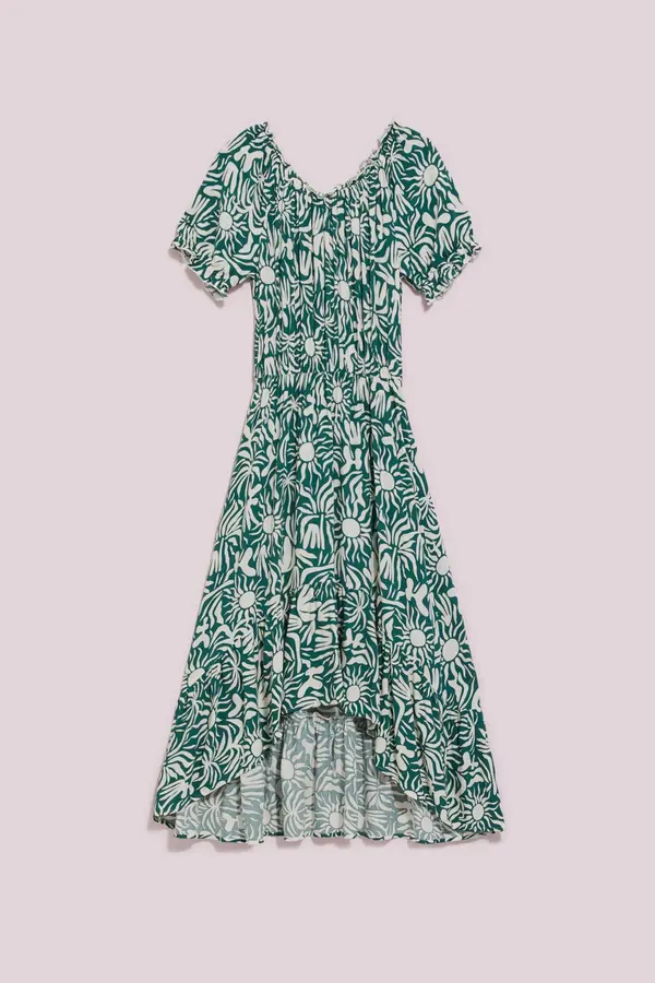 Marisse Marisse Women's Dress L-Su-4040 Palm Leaf