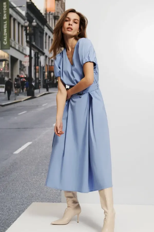 Marisse Marisse Women's Dress L-Su-4615 Blue