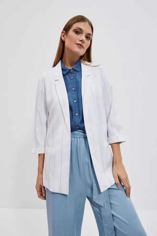 Marisse Marisse Women's Jacket L-Mr-4008 White