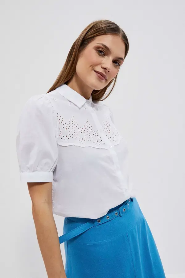 Marisse Marisse Women's Shirt L-Ko-4040 White