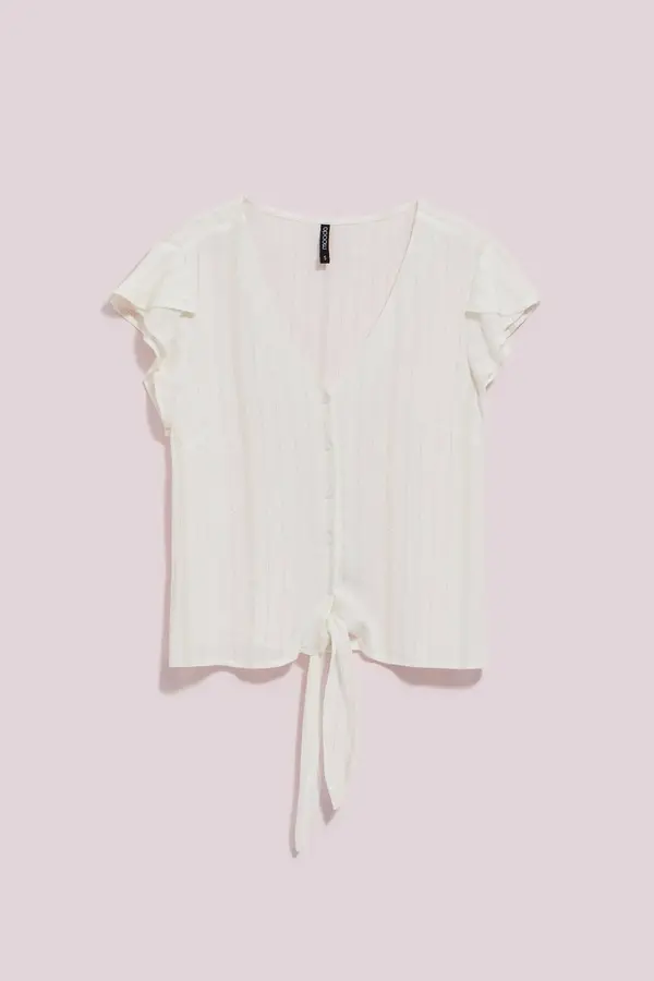 Marisse Marisse Women's Shirt L-Ko-4048 Off White
