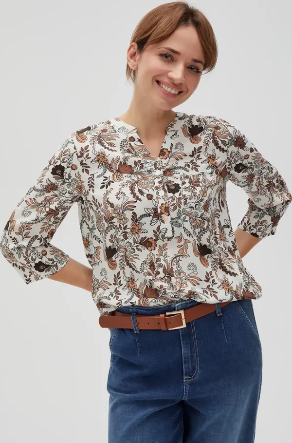 Marisse Marisse Women's Shirt L-Ko-4610 Beige