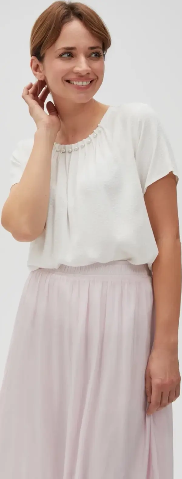 Marisse Marisse Women's Shirt L-Ko-4616 Off White