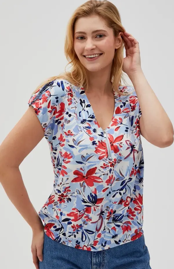 Marisse Marisse Women's Shirt L-Ko-4618 Blue