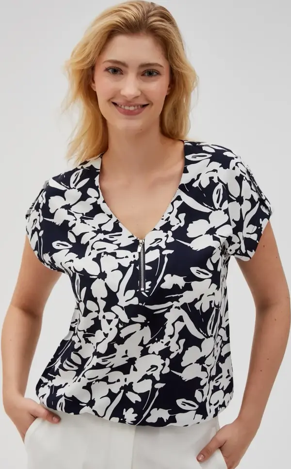 Marisse Marisse Women's Shirt L-Ko-4618 Navy