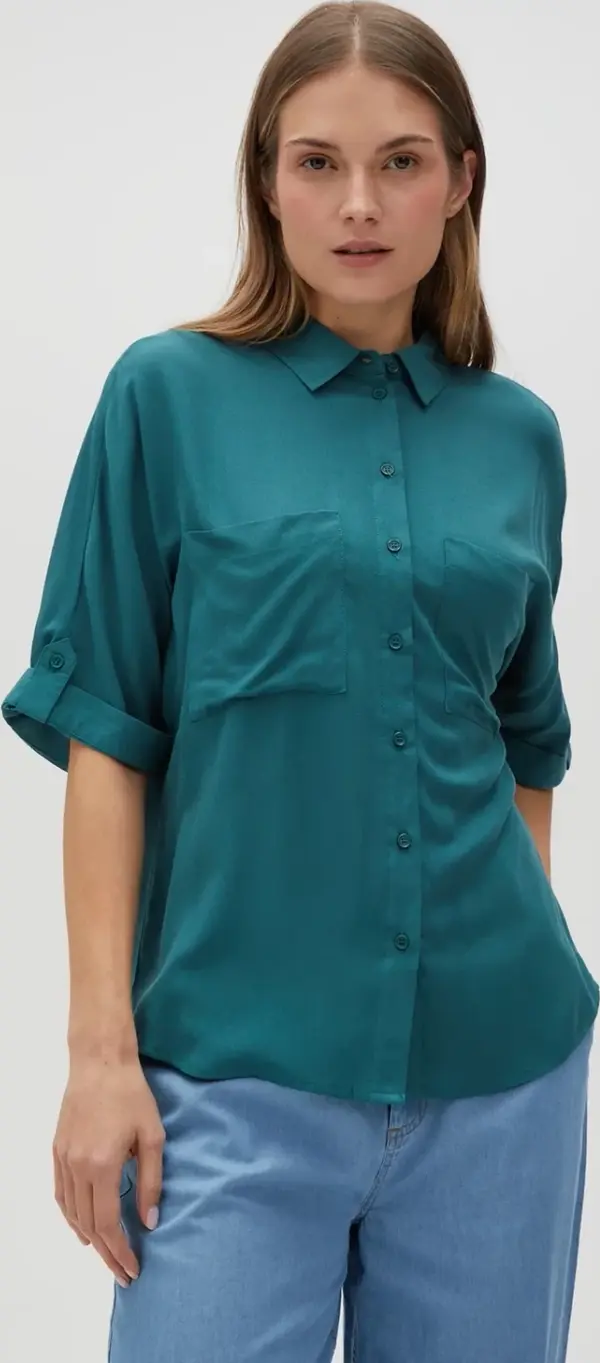 Marisse Marisse Women's Shirt L-Ko-4624 D.Green