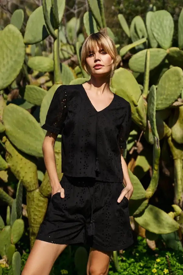 Marisse Marisse Women's Shirt L-Ko-4642 Black