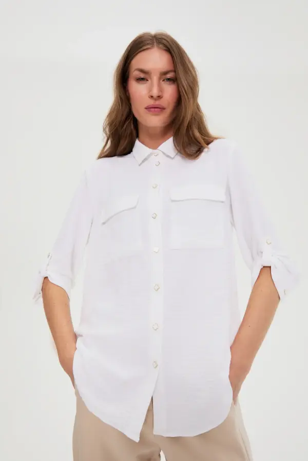 Marisse Marisse WOMEN'S SHIRT L-KO-4909 WHITE