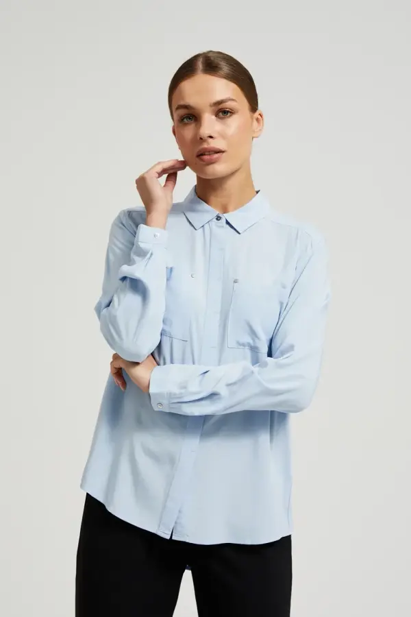 Marisse Marisse Women's Shirt Z-Ko-4516 L.Blue