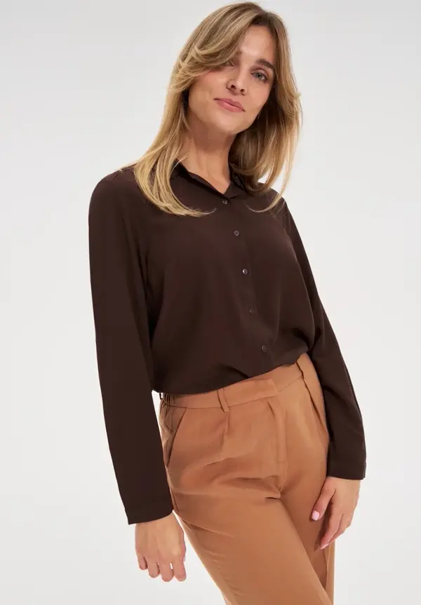 Marisse Marisse WOMEN'S SHIRT Z-KO-4822 BROWN