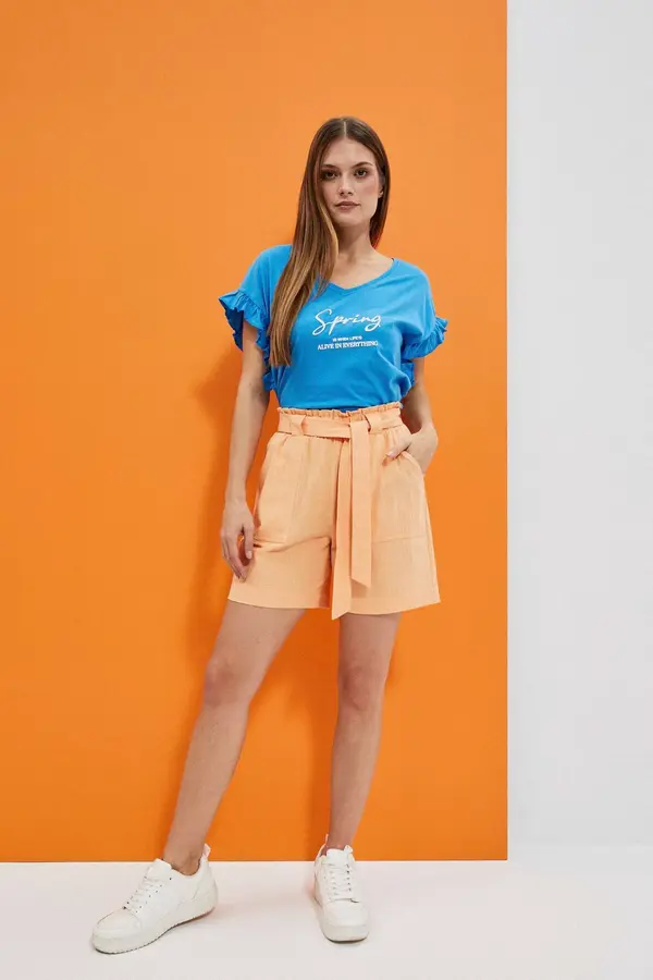 Marisse Marisse Women's Shorts L-Sh-4001 Peach