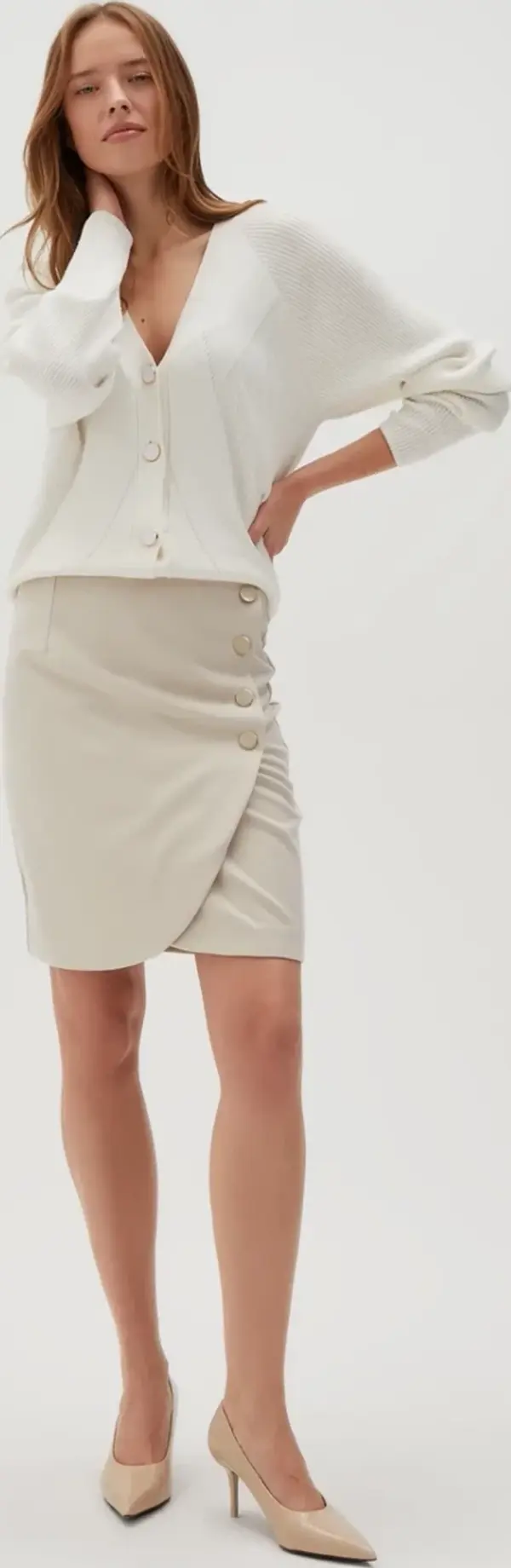 Marisse Marisse Women's Skirt L-Sc-4605 L.Beige