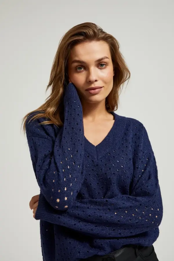 Marisse Marisse Women's Sweater Z-Sw-4520 Navy