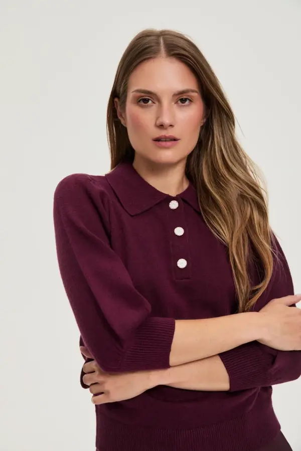 Marisse Marisse WOMEN'S SWEATER Z-SW-4811 BURGUNDY