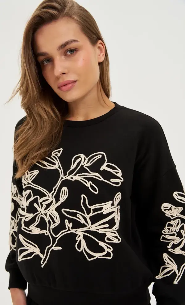 Marisse Marisse WOMEN'S SWEATSHIRT Z-BL-4817 BLACK