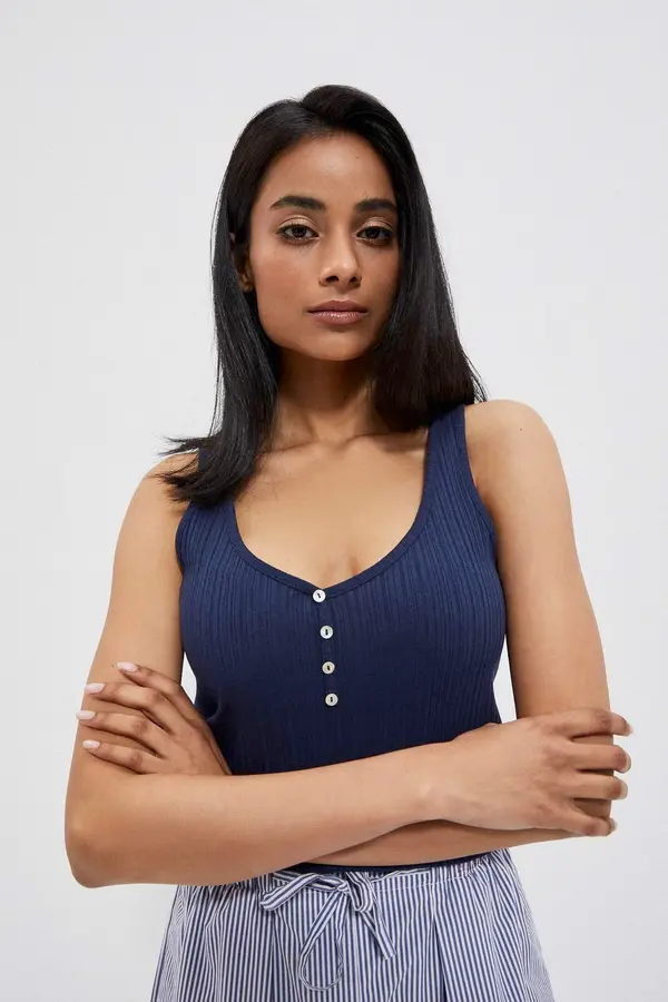 Marisse Marisse Women's T-Shirt L-Ts-3842 Navy