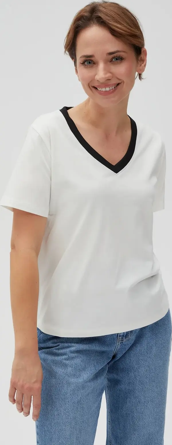 Marisse Marisse Women's T-Shirt L-Ts-4600 Off White