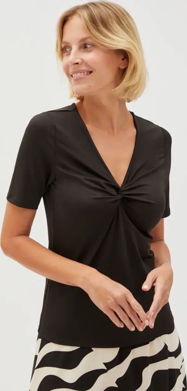 Marisse Marisse Women's T-Shirt L-Ts-4605 Black