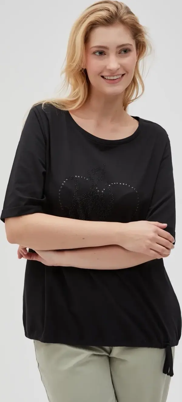 Marisse Marisse Women's T-Shirt L-Ts-4611 Black