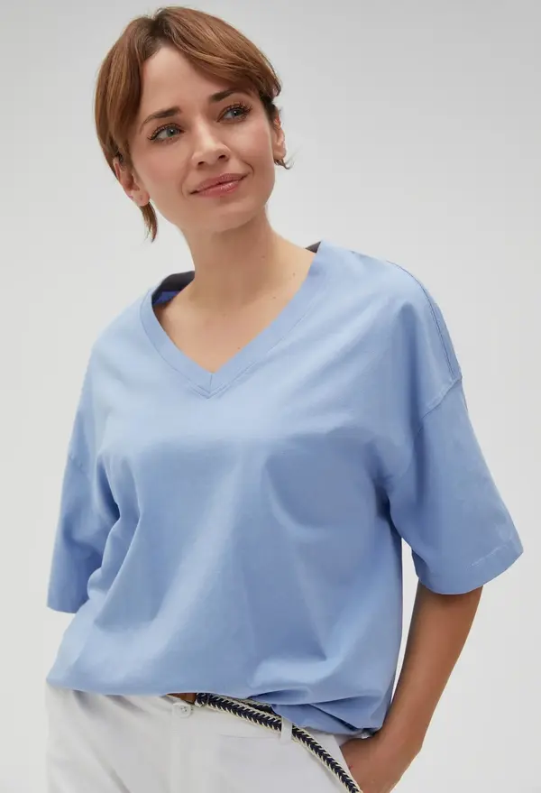 Marisse Marisse Women's T-Shirt L-Ts-4613 Blue