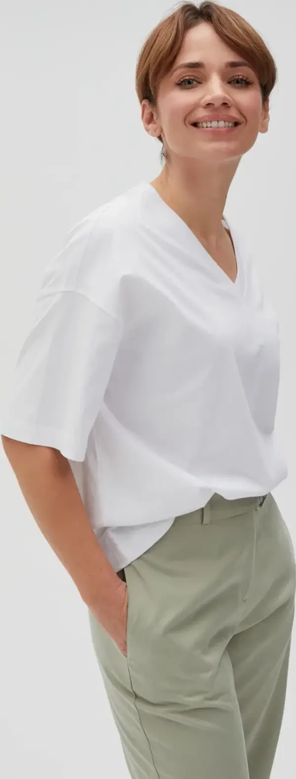 Marisse Marisse Women's T-Shirt L-Ts-4613 White