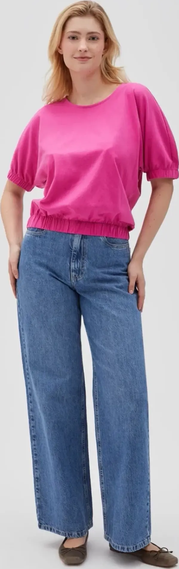 Marisse Marisse Women's T-Shirt L-Ts-4618 Fuchsia