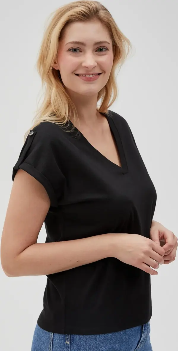 Marisse Marisse Women's T-Shirt L-Ts-4621 Black