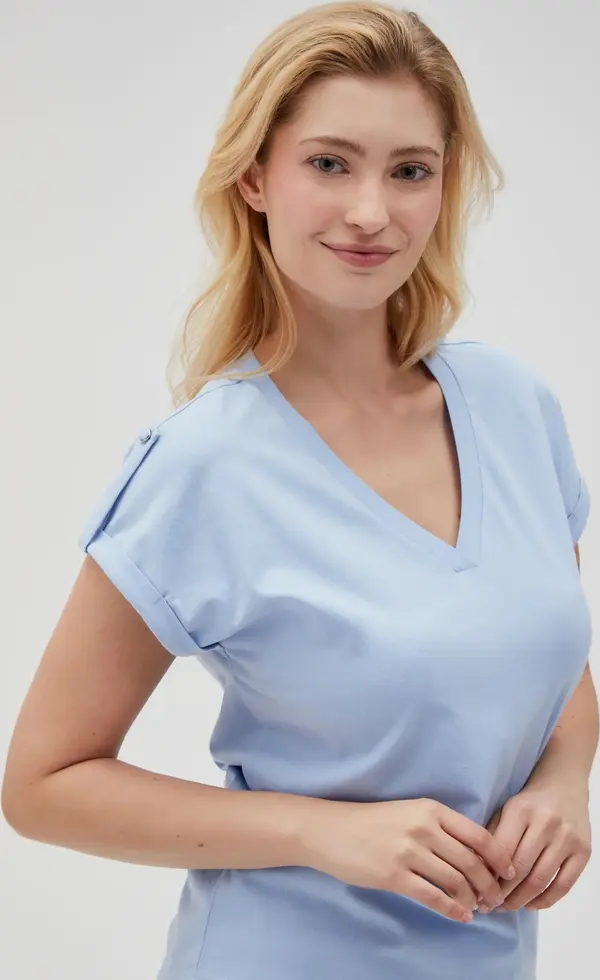 Marisse Marisse Women's T-Shirt L-Ts-4621 L.Blue