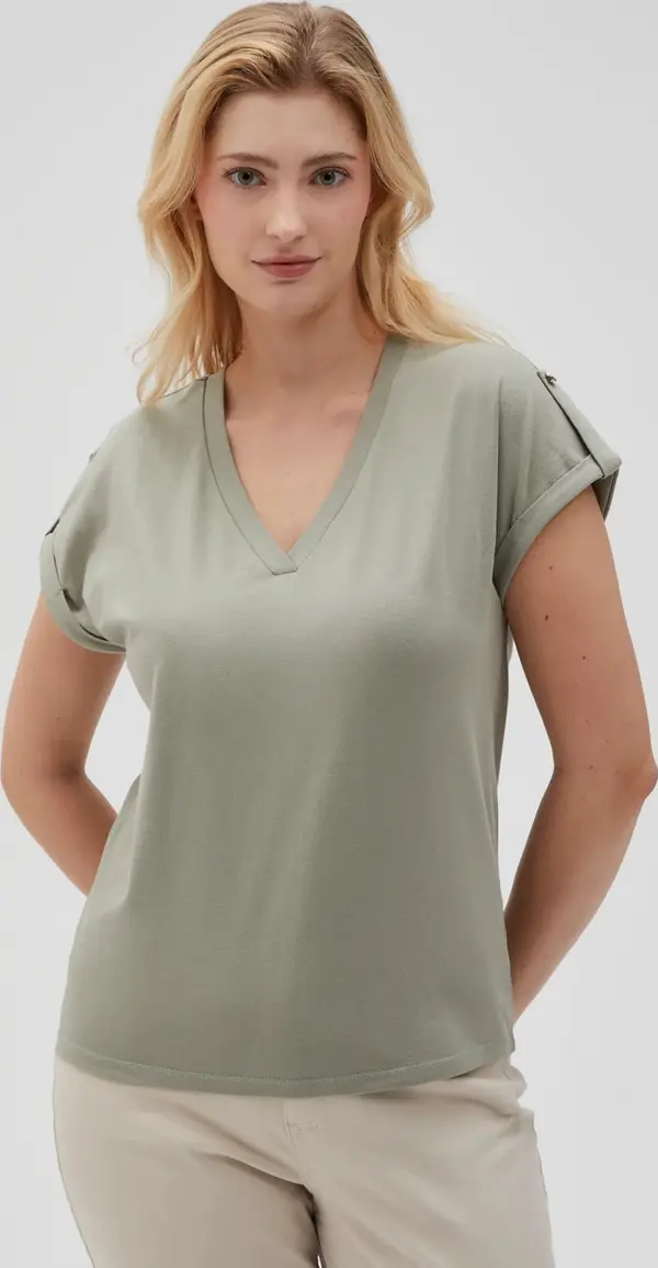 Marisse Marisse Women's T-Shirt L-Ts-4621 Olive