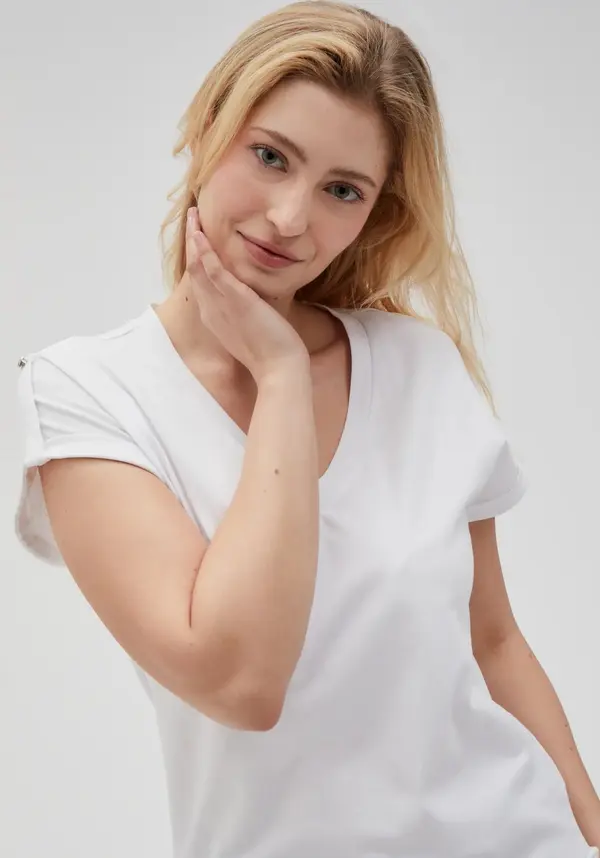 Marisse Marisse Women's T-Shirt L-Ts-4621 White