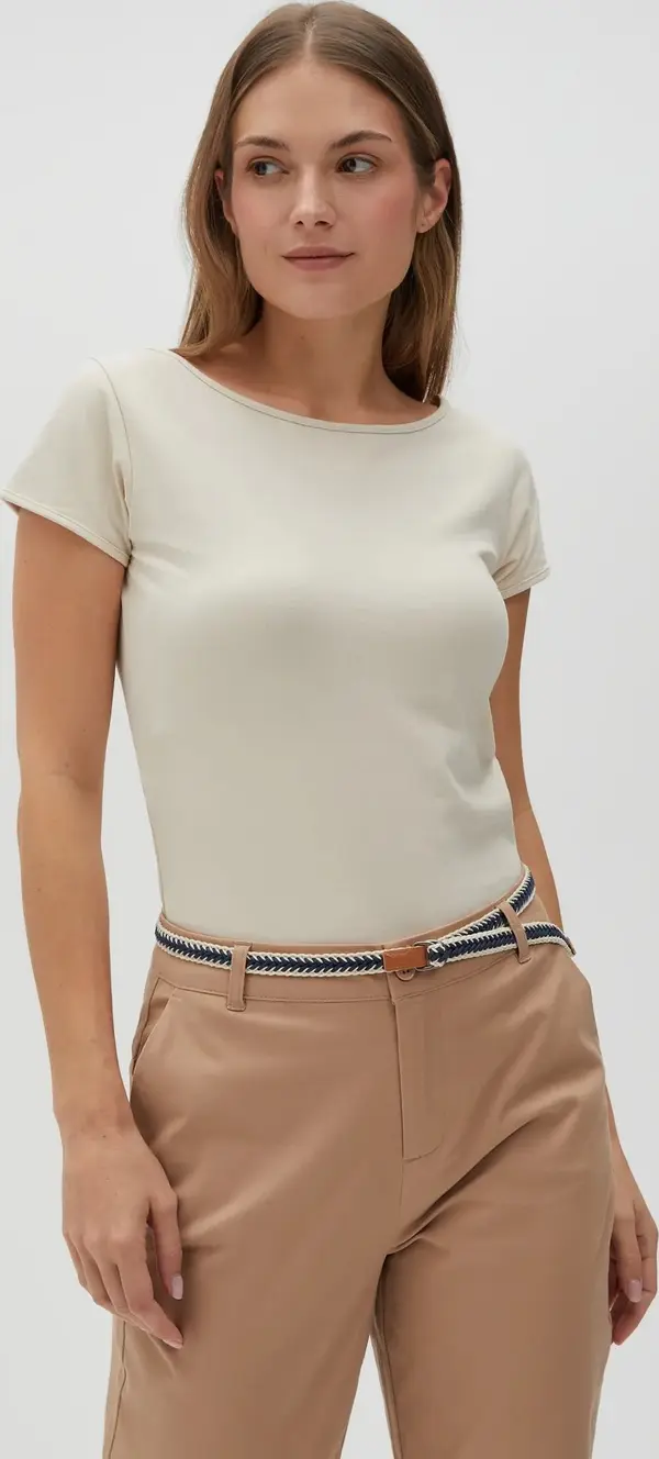 Marisse Marisse Women's T-Shirt L-Ts-4622 L.Beige