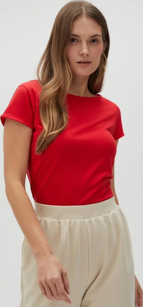 Marisse Marisse Women's T-Shirt L-Ts-4622 Red