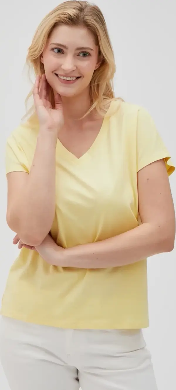 Marisse Marisse Women's T-Shirt L-Ts-4623 L.Yellow