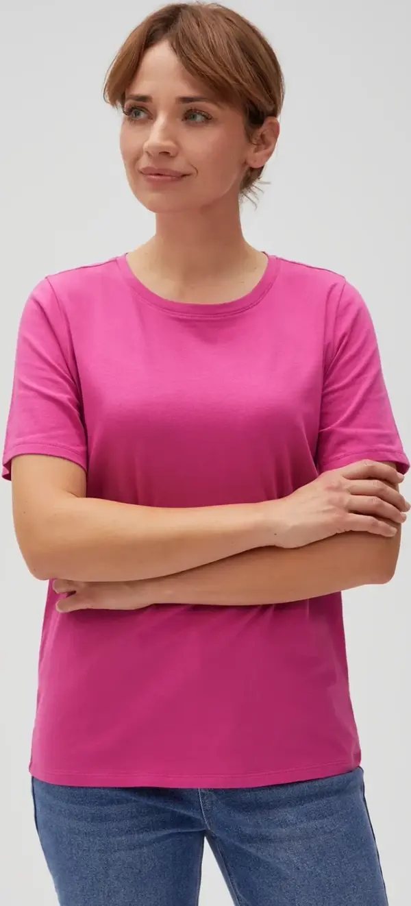 Marisse Marisse Women's T-Shirt L-Ts-4624 Fuchsia